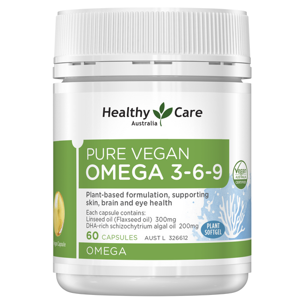 Healthy Care Pure Vegan Omega 3-6-9 - 60 Capsules